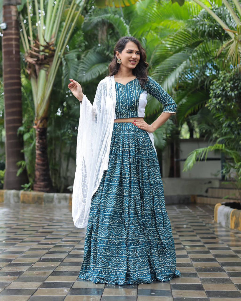 Indian Sky-Blue Designer Lehenga Choli with Sequence Work for Wedding,  Party, Casual Wear Chaniya Choli Dress – Berly Cloth